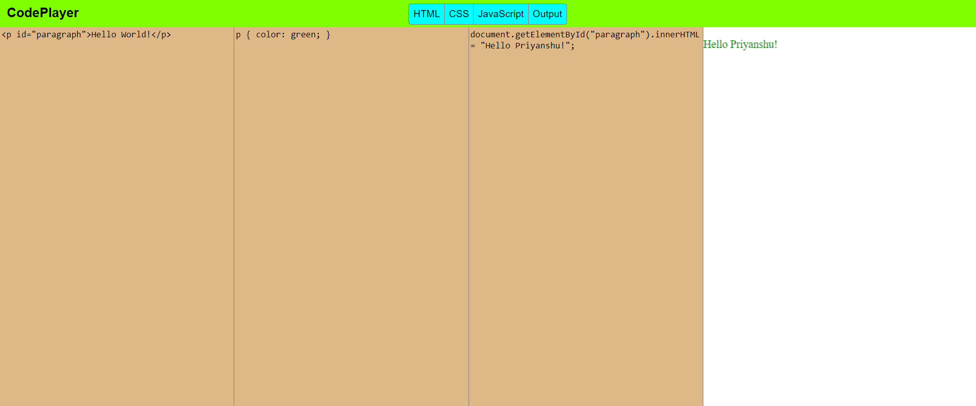 Code Player Screenshot